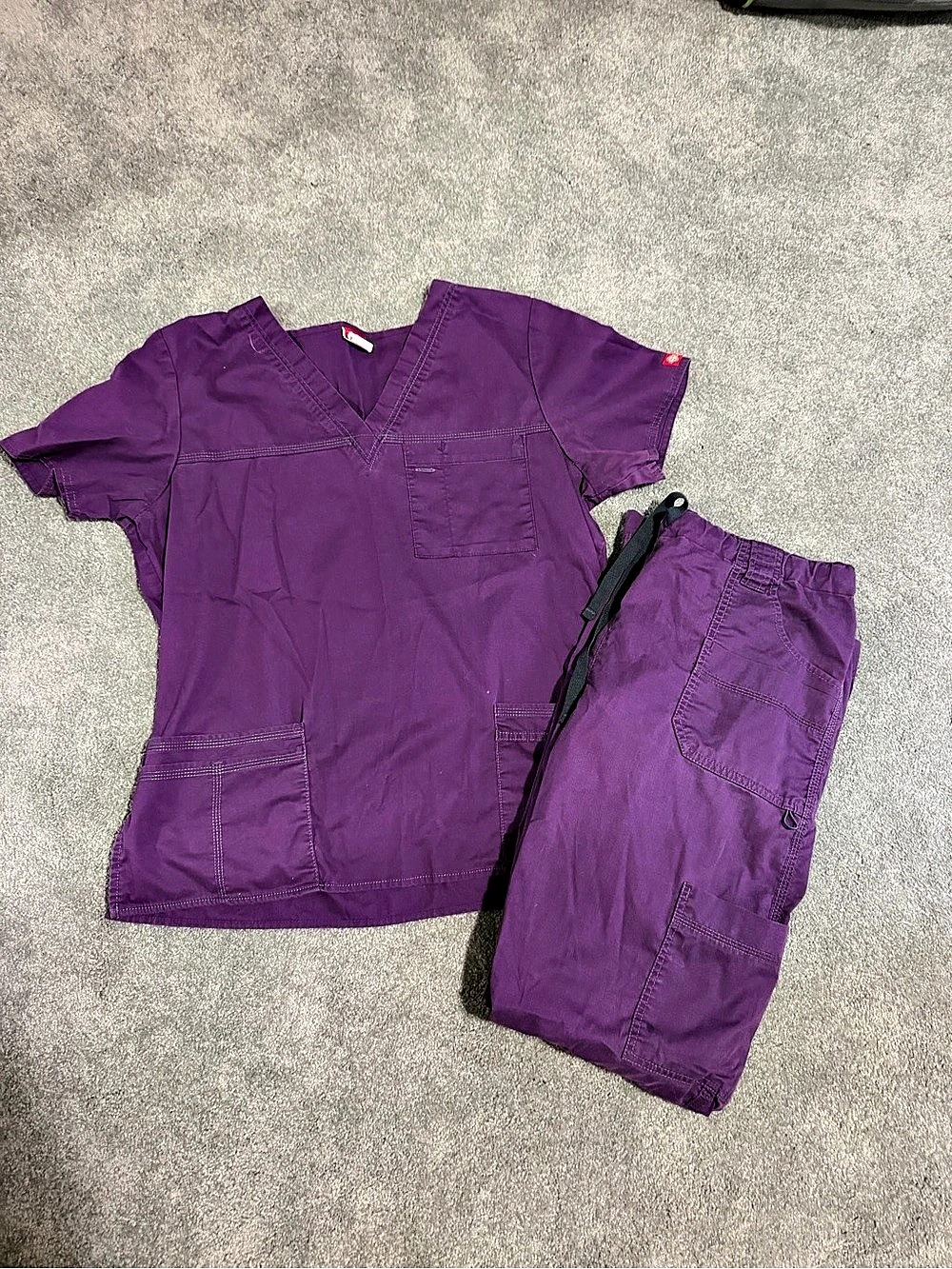 Dickies Cargo Style Scrub Set Purple